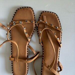 Madden Girl Tan Studded Sandals